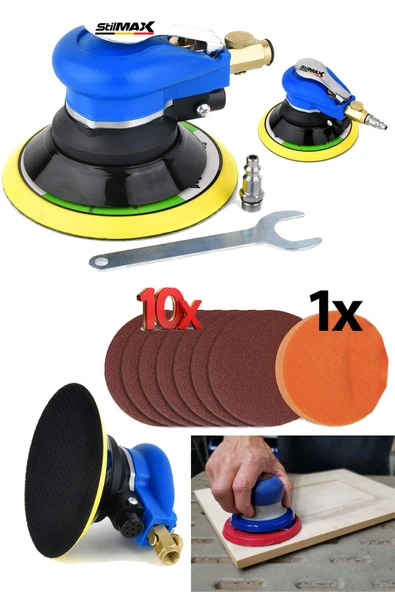 Stilmax BL150HO Yüksek Devirli Otomatik Orbital Kavisli Pasta Cila Zımparalama Makinesi - 2