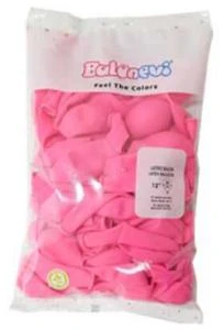 BALON DÜZ NEON FOSFORLU 12 İNC PEMBE 100 ADET - Resim 3