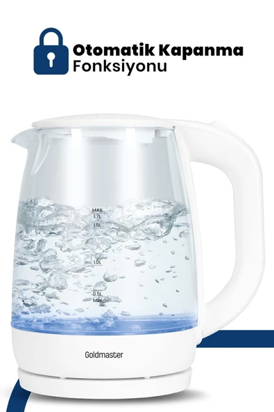 GOLDMASTER BLUE IN-6334 CAM SU ISITICISI BEYAZ - 5