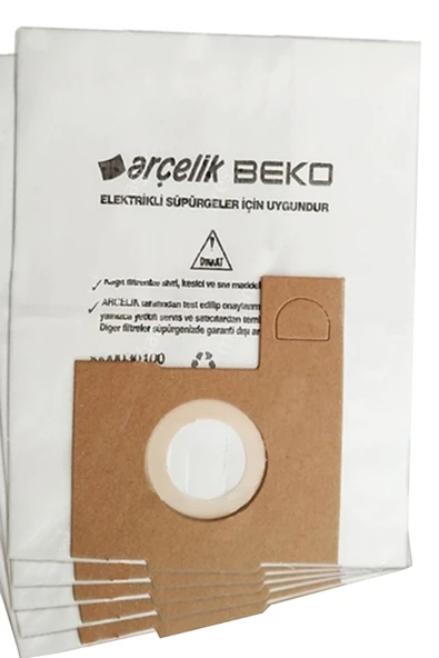 Arçelik S 6360 Uyumlu Süpürge Toz Torbası KAĞIT, 20 ADET - Resim 3