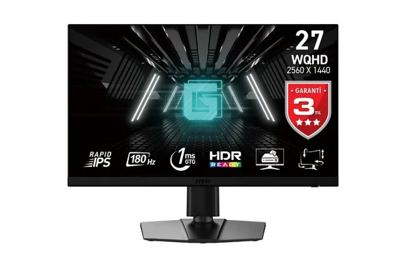 MSI G272QPF E2 WQHD RAPID IPS 180HZ 1MS 27'' FREESYNC PREMIUM FLAT PIVOT GAMING MONİTÖR