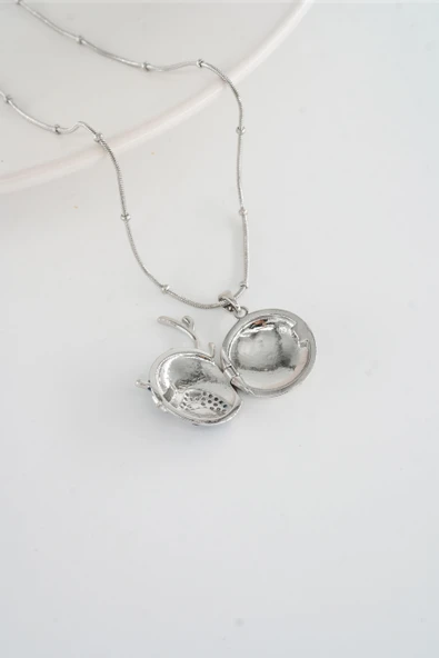 Kadın 316 L Çelik Vip Seri Antialerjik  Zirkon Taşlı Mineli  Yılan Zincir Kolye ( 45cm +7 cm uzatma ) - Resim 3