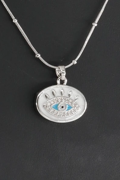 Kadın 316 L Çelik Vip Seri Antialerjik  Zirkon Taşlı Mineli  Yılan Zincir Kolye ( 45cm +7 cm uzatma ) - Resim 3