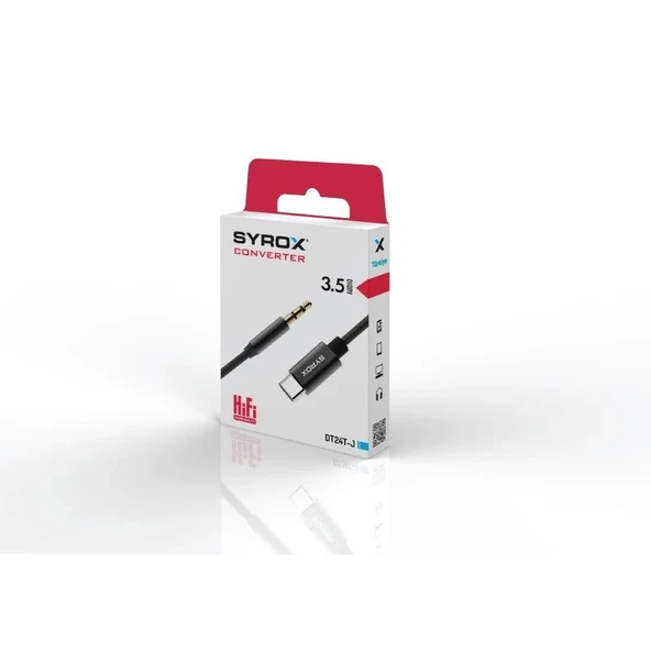 Syrox DT24T-J Type-C To Jack 3.5 mm Kulaklık Dönüştürücü Tüm Type-C Telefonlar Ile Uyumlu Aux Dönüştürücü - Resim 4