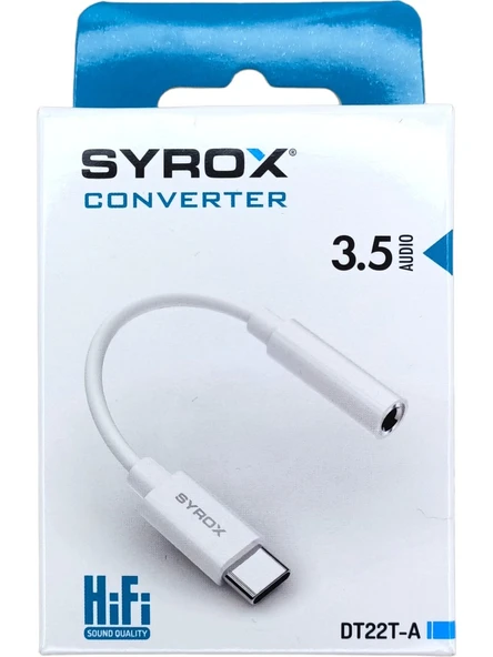 Syrox DT22L-A Ios Uyumlu Kablolu Kulaklık Çevirici Lightning To Headphone Jack Aux Çevirici - 2