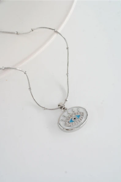 Kadın 316 L Çelik Vip Seri Antialerjik  Zirkon Taşlı Mineli  Yılan Zincir Kolye ( 45cm +7 cm uzatma ) ürün görseli