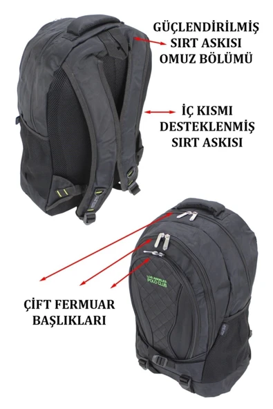 Yarı Dağcı Gezi Seyahat Yürüyüş Kamp Spor Sırt Çantası Fileli yan Cep - 5