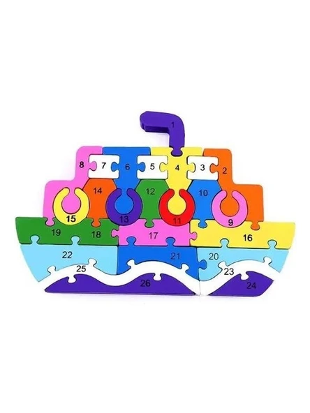 Ahşap Eğitici Puzzle Gemi Yapboz Bultak