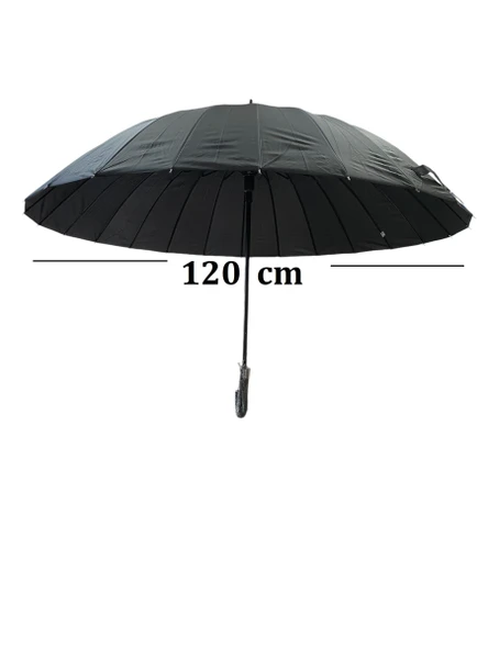 24 Tel Protokol Lüx Şemsiye Rüzgara Dayanıklı Yüksek Kaliteli Çoban Şemsiye 120cm - 3