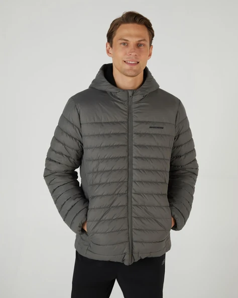 Skechers M Outerwear Polar Lining Padded Jacket Antrasit Antrasit XXL