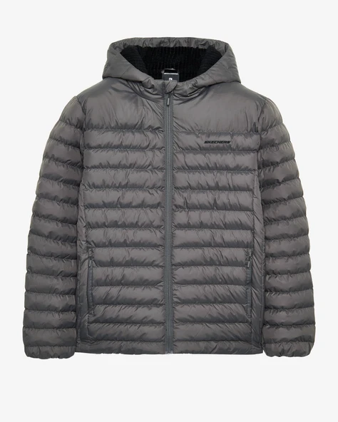 Skechers M Outerwear Polar Lining Padded Jacket Antrasit Antrasit XL - 4