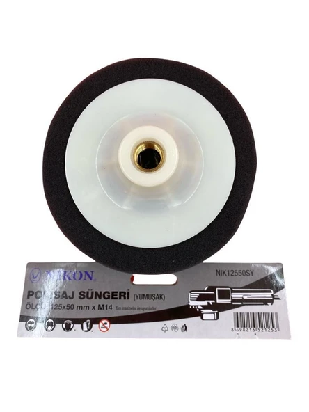 Nikon 12550SY Polisaj Süngeri 125 mm Siyah Yumuşak - 2