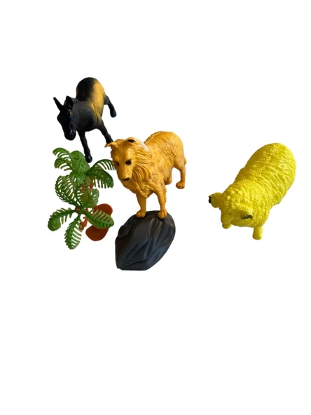 5 Parça Çiftlik Hayvan Seti Poşetli Figürlü Hayvan Seti - 2