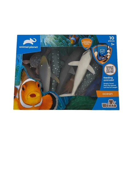 Kutulu 10 Parça Okyanus Hayvan Seti