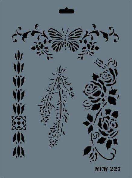 Rich New Seri N-227 Stencil 35x25 cm ürün görseli 1