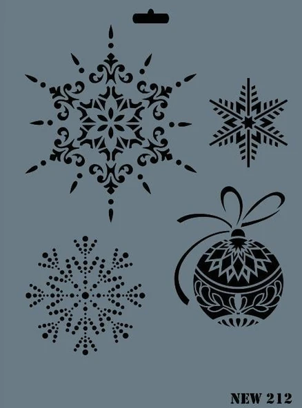 Rich New Seri N-212 Stencil 35x25 cm