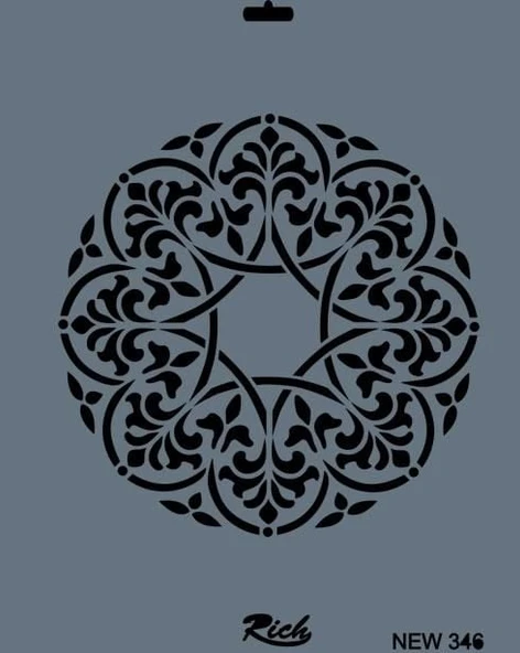 Rich New Seri N-346 Stencil 35x25 cm - 2