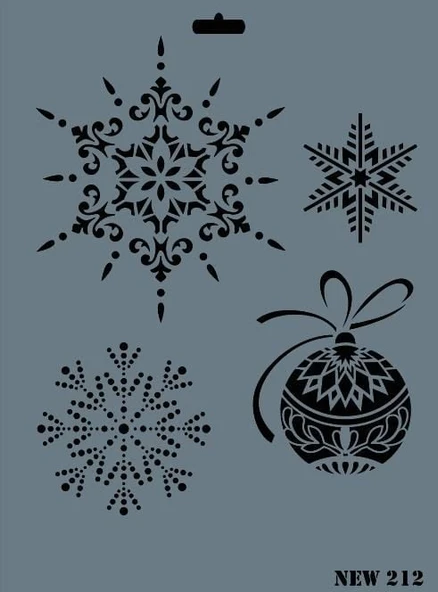 Rich New Seri N-212 Stencil 35x25 cm - Resim 2