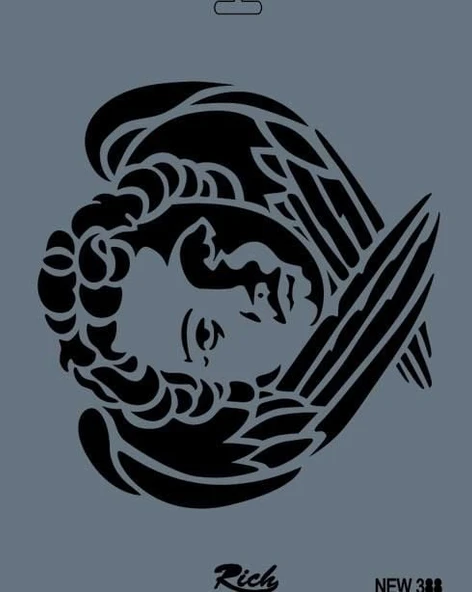 Rich New Seri N-388 Stencil 35x25 cm - 2