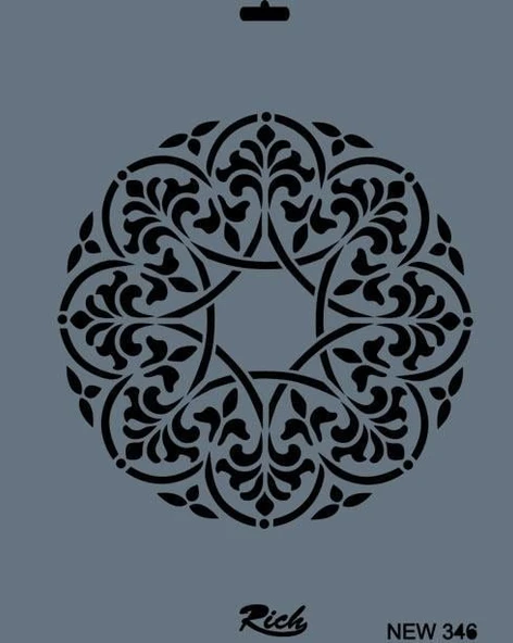 Rich New Seri N-346 Stencil 35x25 cm