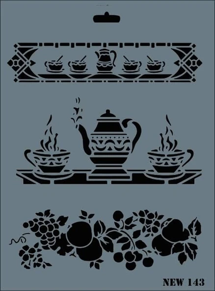 Rich New Seri N-143 Stencil 35x25 cm - 2