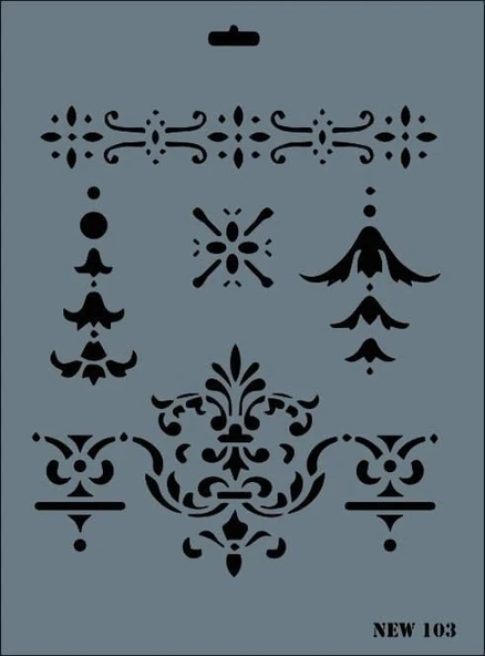 Rich New Seri N-103 Stencil 35x25 cm - 2