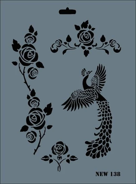 Rich New Seri N-138 Stencil 35x25 cm ürün görseli 1