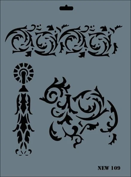 Rich New Seri N-109 Stencil 35x25 cm - 2