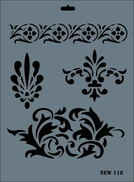 Rich New Seri N-118 Stencil 35x25 cm ürün görseli 1