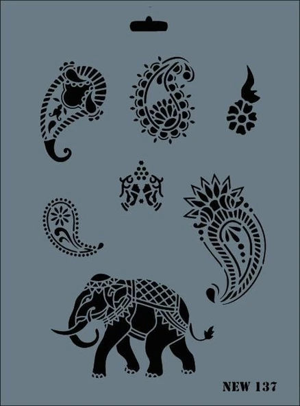 Rich New Seri N-137 Stencil 35x25 cm ürün görseli