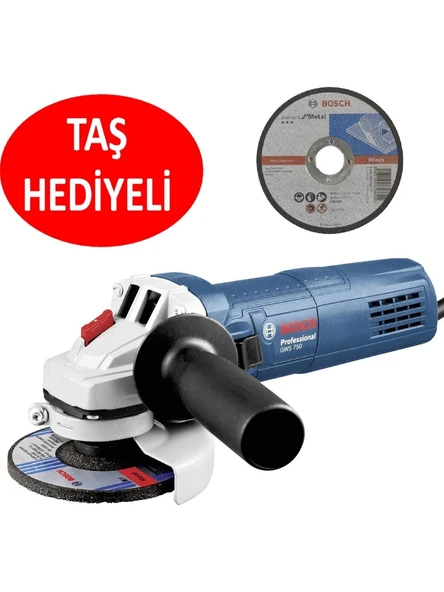 Bosch Spiral Taşlama Makinesi 750 Watt 115MM Spiral Sipral + Metal Kesme Taşı Hediyeli