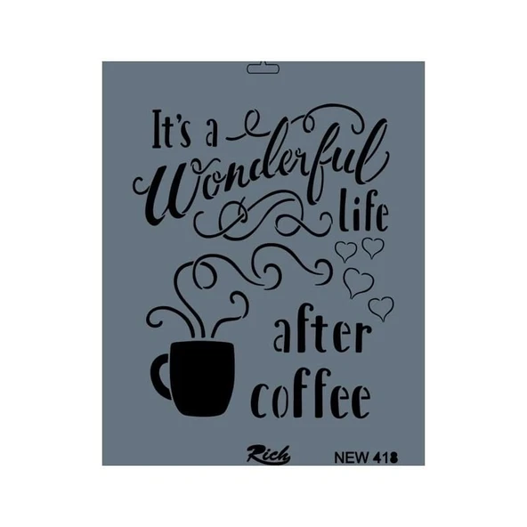 Rich New Seri N-418 Stencil 35x25 cm - Resim 3