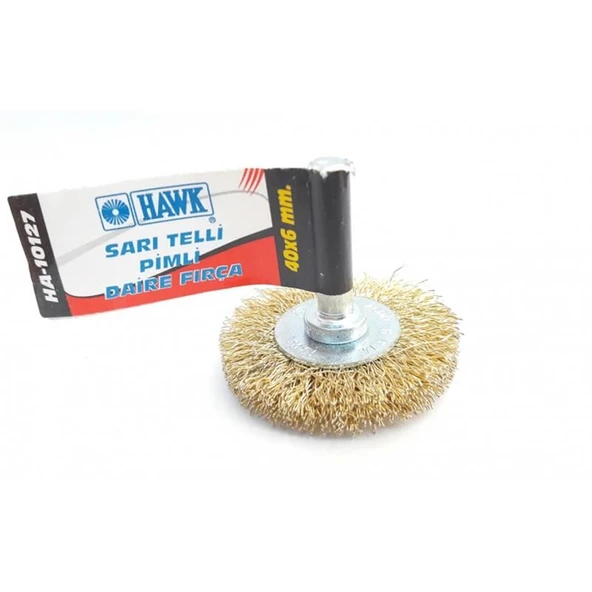 Hawk HA10127 Pimli Sarı Tel Daire Fırça 40x6 mm - 4