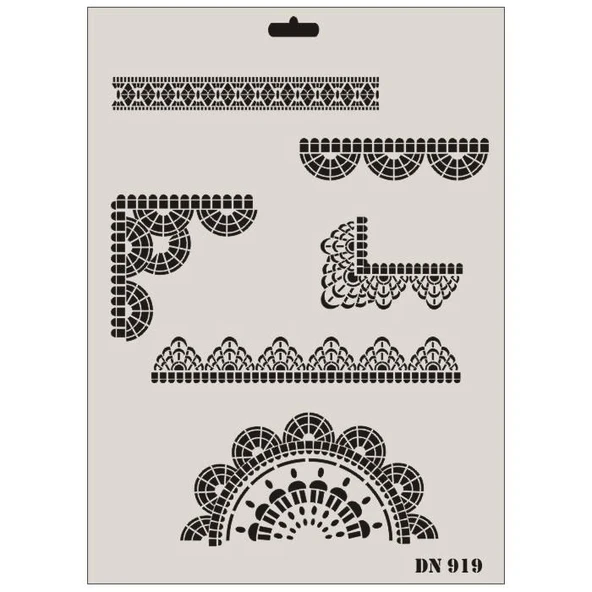 Rich Dantel Seri DN-919 Stencil 35x25 cm - Resim 5
