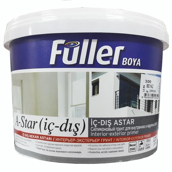 Füller A-Star İç Dış Cephe Astar 3,5 Kg Beyaz - 3