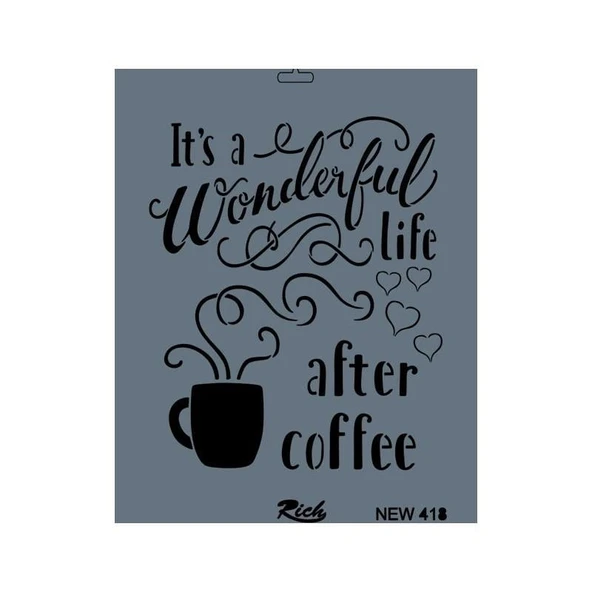 Rich New Seri N-418 Stencil 35x25 cm ürün görseli 1