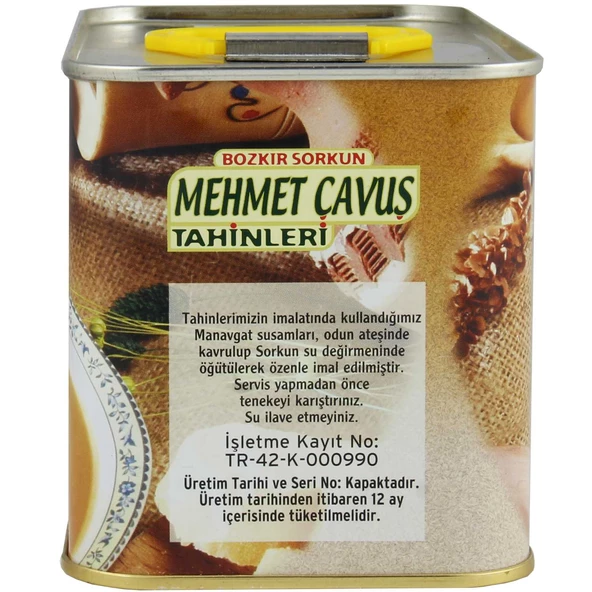 Mehmet Çavuş Kepekli Bozkır Tahini Teneke Kutu 1 Kg - 3