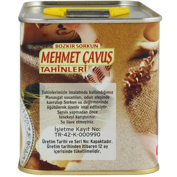 Mehmet Çavuş Kepeksiz Bozkır Tahini Teneke Kutu 1 Kg - 5
