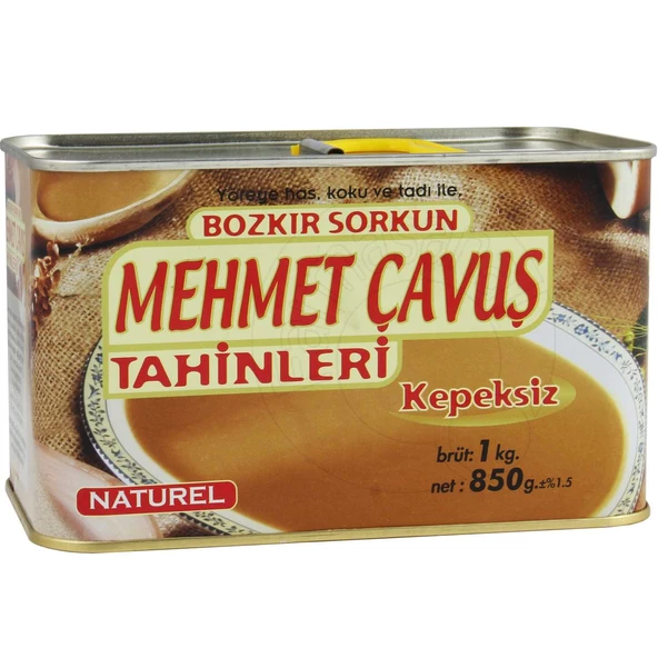 Mehmet Çavuş Kepeksiz Bozkır Tahini Teneke Kutu 1 Kg - 4