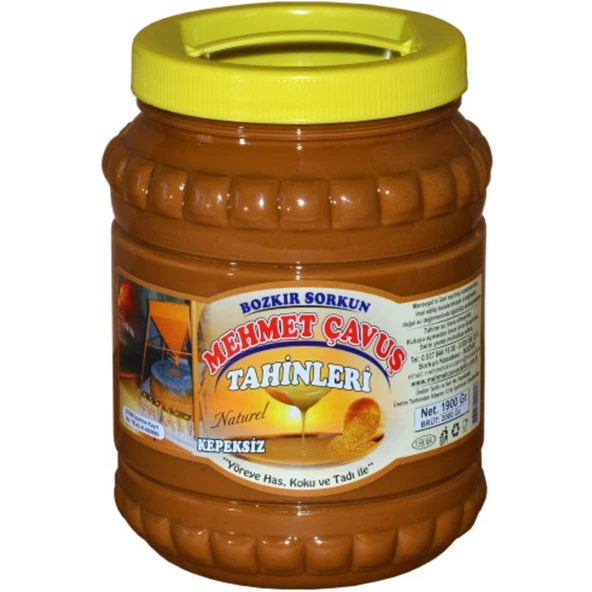 Mehmet Çavuş Kepeksiz Bozkır Tahini Plastik Kutu 2 Kg - 2