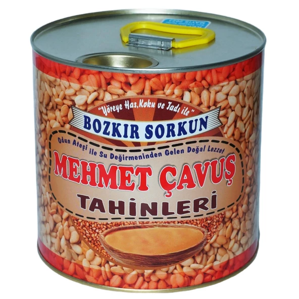 Mehmet Çavuş Kepeksiz Bozkır Tahini Teneke Kutu 2 Kg (Net 1800 gr)