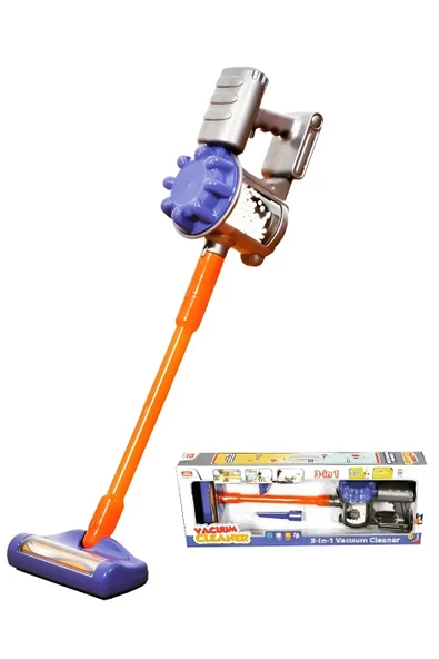 Dikey Süpürge Oyuncak Pilli Işıklı Sesli 3 Farklı Başlık 53 Cm