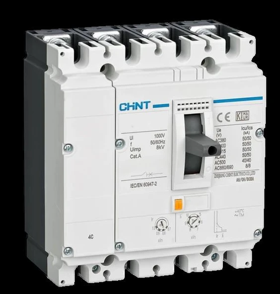 Chint - NM8N-125S/125/4 4P 125A Ayarsalı Kompakt Şalter 271610 - 2