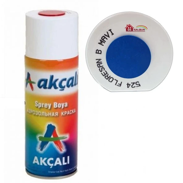 Akçalı Sprey Boya 400 ml 524 Florasan Boncuk Mavi - Resim 2