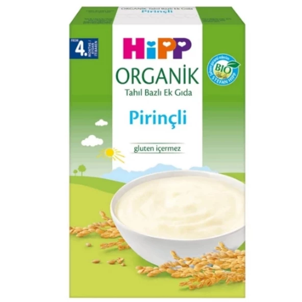 Hipp Organik Pirinçli Tahıl Bazlı Ek Gıda 4+ Ay Kaşık Maması 200 gr