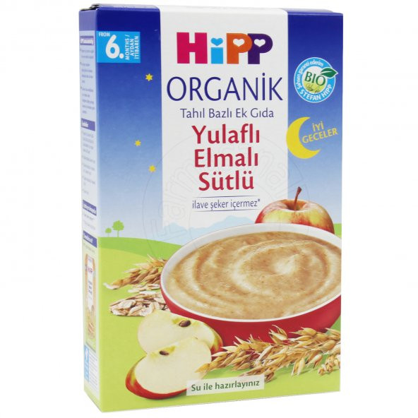 Hipp İyi Geceler Organik Yulaflı Elmalı Sütlü 6+ Ay Kaşık Maması 250 gr