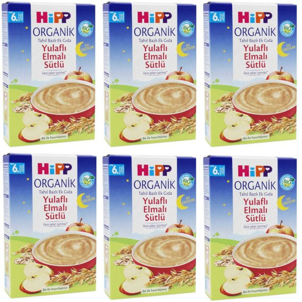 Hipp İyi Geceler Organik Yulaflı Elmalı 6+ Ay Kaşık Maması 250 gr 6 ADET