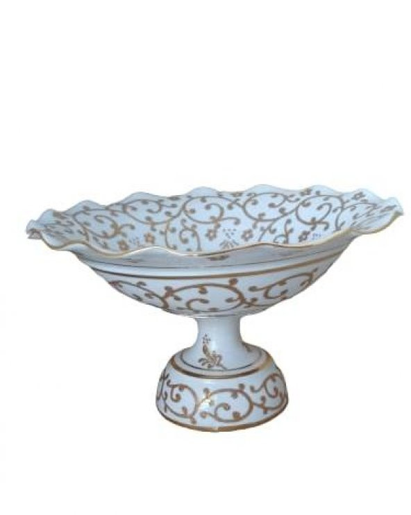 Kütahya Porselen 30 cm Meyvelik B.Altın Renk
