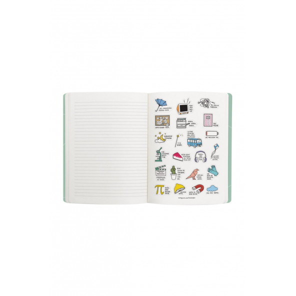 Hisli Şeyler 16.5*22.5 80 Yp Çizgili Stickerlı Defter Üstüme Gelmeyin Ben Zaten Dolmuşum