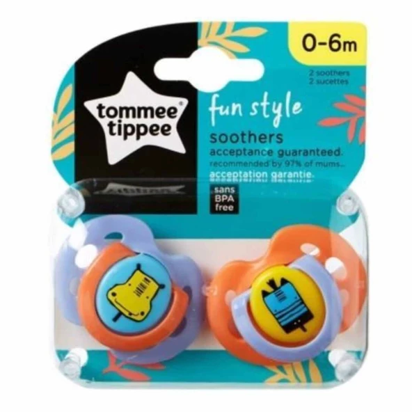 Tommee Tippee Fun Style Ortodontik Emzik 2'li 0-6 Ay - 4